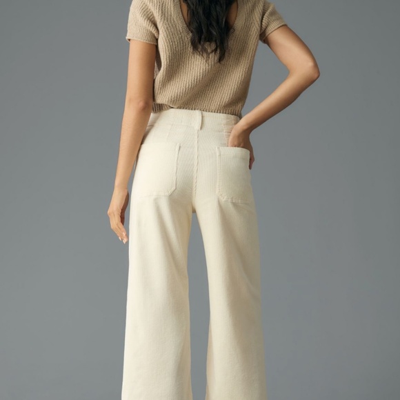 Anthropologie Colette Cropped Wide-leg Corduroy pants by Maeve - Picture 2 of 6